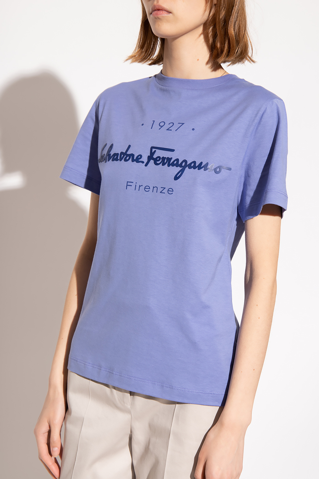 FERRAGAMO T-shirt with logo | Women's Clothing | Vitkac